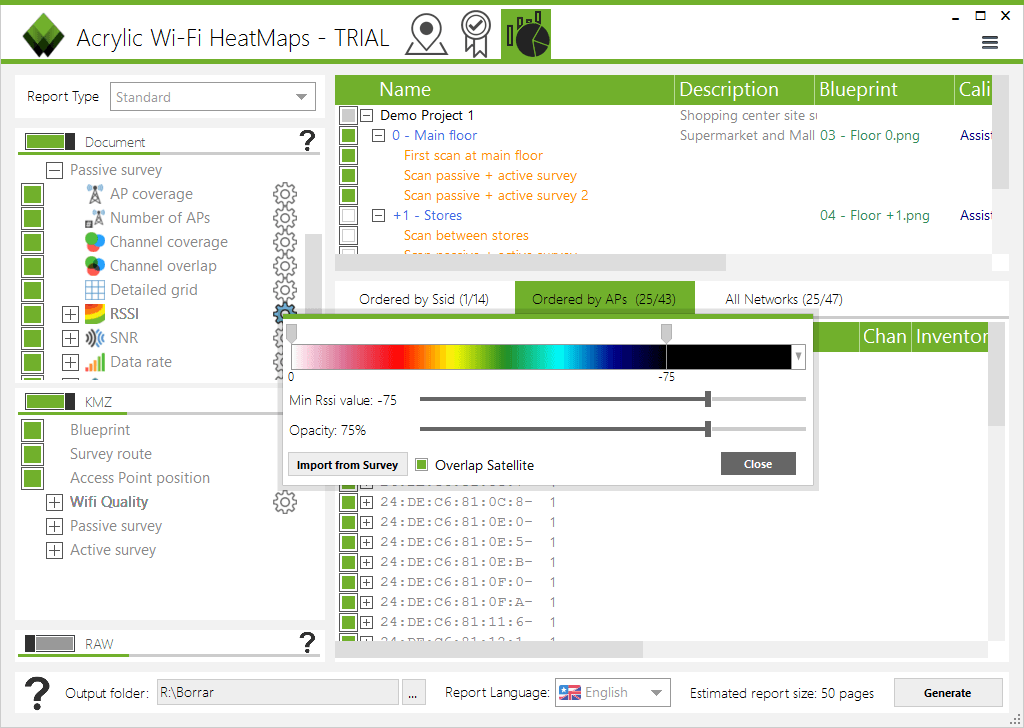 wlan site survey tools and reporting