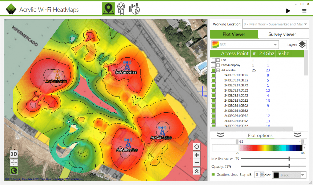 3d Wi Fi Network Coverage Maps With Acrylic Wi Fi Heatmaps